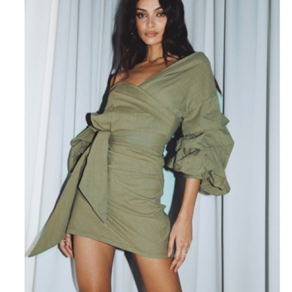 Princess Polly green mini dress
